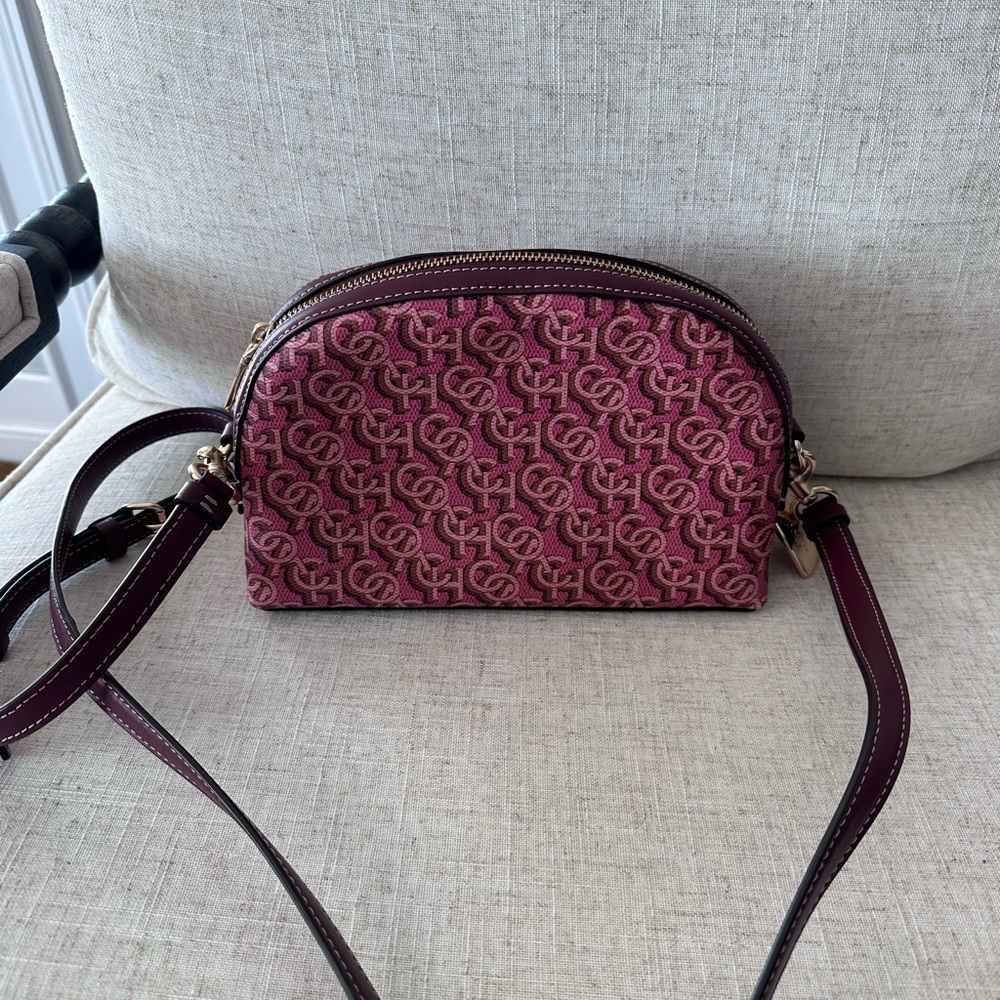 EUC Coach Pink and Magenta Logo Crossbody Bag